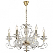 Люстра Newport ANNABELLE 8576/C gold polished цвет плафона/подвески Прозрачный, цвет арматуры Золото