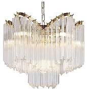 Люстра Newport 8900 8906/C gold цвет плафона/подвески Прозрачный, цвет арматуры Золото