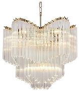 Люстра Newport 8900 8911/C gold цвет плафона/подвески Прозрачный, цвет арматуры Золото