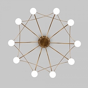 Люстра на штанге Eurosvet Ragno 90030/10 LED золото цвет плафона/подвески Белый, цвет арматуры Золото-2