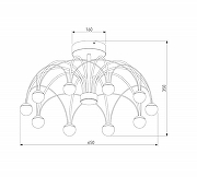Люстра на штанге Eurosvet Ragno 90031/10 LED золото цвет плафона/подвески Белый, цвет арматуры Золото-6