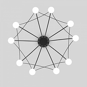 Люстра Eurosvet Ragno 90034/10 LED черный цвет плафона/подвески Белый, цвет арматуры Черный-2