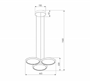 Люстра Eurosvet Crespella 90034/3 золото цвет плафона/подвески Золото, цвет арматуры Золото-6