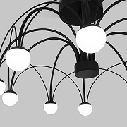 Люстра на штанге Eurosvet Ragno 90035/10 LED черный цвет плафона/подвески Белый, цвет арматуры Черный-3