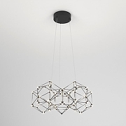 Люстра Eurosvet Uma 90169/5 черный жемчуг цвет плафона/подвески Черный, Жемчужный, цвет арматуры Жемчужный, Черный