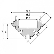 Профиль накладной Deko-Light AV-04-12 975410 цвет Серебро-1