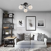 Люстра Eurosvet Lar1on 9654/3 хром/венге цвет плафона/подвески Белый, цвет арматуры Коричневый, Хром-1