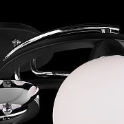 Люстра Eurosvet Lar1on 9654/5 хром/венге цвет плафона/подвески Белый, цвет арматуры Коричневый, Хром-1