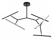 Люстра на штанге Artelamp Zulu A2170PL-49BK цвет плафона/подвески Белый, Черный, цвет арматуры Черный