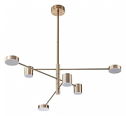 Люстра на штанге Artelamp Stanley A2476PL-40PB цвет плафона/подвески Белый, цвет арматуры Латунь