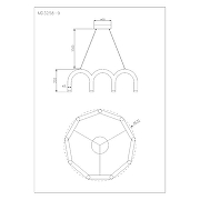 Люстра Artelamp Warhol A3258LM-45BK цвет плафона/подвески Белый, Черный, цвет арматуры Черный-2