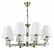 Люстра Artelamp Brocca A4093LM-8AB цвет плафона/подвески Белый, цвет арматуры Бронза-1