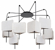 Люстра Artelamp TRIXIE A7084SP-8BK цвет плафона/подвески Бежевый, цвет арматуры Черный