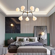 Люстра на штанге Imperiumloft ANKER anker01 цвет плафона/подвески Белый, цвет арматуры Латунь, Черный-7