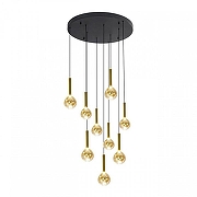 Люстра Aployt W1s1a APL.058.03.36 цвет плафона/подвески Оранжевый, цвет арматуры Черный-1