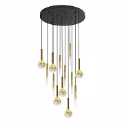 Люстра Aployt S1lveyn APL.059.03.56 цвет плафона/подвески Оранжевый, цвет арматуры Черный-1