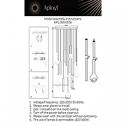 Люстра Aployt S1lveyn APL.059.03.56 цвет плафона/подвески Оранжевый, цвет арматуры Черный-2