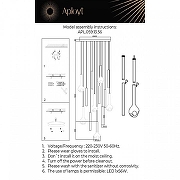 Люстра Aployt S1lveyn APL.059.13.56 цвет плафона/подвески Светло-серый, цвет арматуры Черный-2