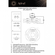 Люстра Aployt Dzh1n APL.062.07.70 цвет плафона/подвески Белый, Золото, цвет арматуры Черный-2