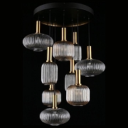 Люстра Aployt Kornelc1a APL.311.03.09 цвет плафона/подвески Светло-серый, Прозрачный, Оранжевый, цвет арматуры Черный-4