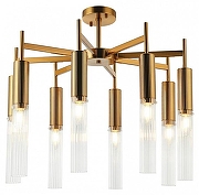 Люстра на штанге Aployt Kas1a APL.327.07.08 цвет плафона/подвески Прозрачный, цвет арматуры Латунь