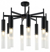 Люстра на штанге Aployt Kas1a APL.327.17.08 цвет плафона/подвески Прозрачный, цвет арматуры Черный