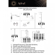 Люстра на штанге Aployt Kas1a APL.327.27.08 цвет плафона/подвески Прозрачный, цвет арматуры Никель-1