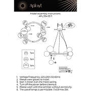 Люстра Aployt Fel1che APL.334.03.11 цвет плафона/подвески Прозрачный, цвет арматуры Черный-2