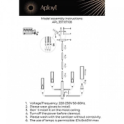Люстра на штанге Aployt 1z1dora APL.337.07.08 цвет плафона/подвески Прозрачный, цвет арматуры Зеленый, Латунь-1