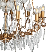 Люстра Covali APL-50619 цвет плафона/подвески Прозрачный, цвет арматуры Бронза-5