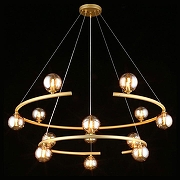 Люстра Aployt Polet APL.631.13.13 цвет плафона/подвески Коньячный, цвет арматуры Золото-1