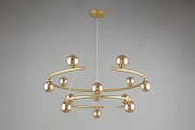 Люстра Aployt Polet APL.631.13.13 цвет плафона/подвески Коньячный, цвет арматуры Золото-5