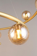 Люстра Aployt Polet APL.631.13.13 цвет плафона/подвески Коньячный, цвет арматуры Золото-7