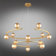 Люстра Aployt Polet APL.631.13.13 цвет плафона/подвески Коньячный, цвет арматуры Золото-13