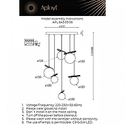 Люстра Aployt Penelopa APL.643.03.06 цвет плафона/подвески Белый, цвет арматуры Черный-15