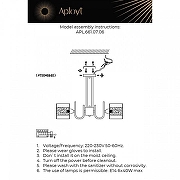 Люстра на штанге Aployt Syuzet APL.661.07.06 цвет плафона/подвески Прозрачный, цвет арматуры Золото-1