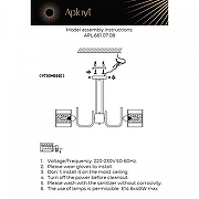 Люстра на штанге Aployt Syuzet APL.661.07.08 цвет плафона/подвески Прозрачный, цвет арматуры Золото-1