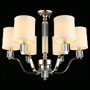 Люстра на штанге Aployt 1vet APL.706.07.06 цвет плафона/подвески Бежевый, цвет арматуры Прозрачный, Хром-1