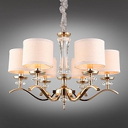 Люстра Aployt Ok1n APL.715.13.06 цвет плафона/подвески Бежевый, цвет арматуры Золото, Прозрачный-1