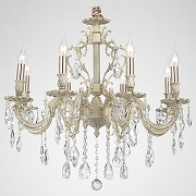 Люстра Lucia Tucci Barletta BARLETTA 1730.8 cream white цвет плафона/подвески Прозрачный, цвет арматуры Бежевый