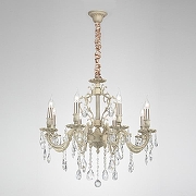 Люстра Lucia Tucci Barletta BARLETTA 1730.8 cream white цвет плафона/подвески Прозрачный, цвет арматуры Бежевый-1