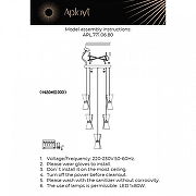 Люстра Aployt Charlayn APL.771.06.80 цвет плафона/подвески Прозрачный, цвет арматуры Золото-1