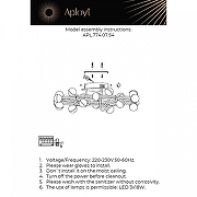 Люстра Aployt Delf1n APL.774.07.54 цвет плафона/подвески Прозрачный, цвет арматуры Золото-14