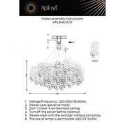 Люстра Aployt Danus1a APL.846.03.10 цвет плафона/подвески Прозрачный, цвет арматуры Хром-2