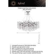 Люстра Aployt Gertun1a APL.847.03.13 цвет плафона/подвески Прозрачный, цвет арматуры Золото-2