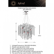 Люстра Aployt Paulina APL.848.13.10 цвет плафона/подвески Прозрачный, цвет арматуры Хром-2