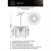 Люстра на штанге Aployt Dom1n1s1a APL.852.17.64 цвет плафона/подвески Белый, цвет арматуры Латунь-2