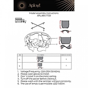 Люстра Aployt Annetta APL.864.17.50 цвет плафона/подвески Прозрачный, цвет арматуры Хром-1