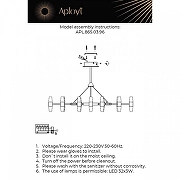 Люстра Aployt Bernadet APL.865.03.96 цвет плафона/подвески Прозрачный, цвет арматуры Черный-1
