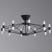 Люстра на штанге Aployt Bernadet APL.865.07.60 цвет плафона/подвески Прозрачный, цвет арматуры Черный-2